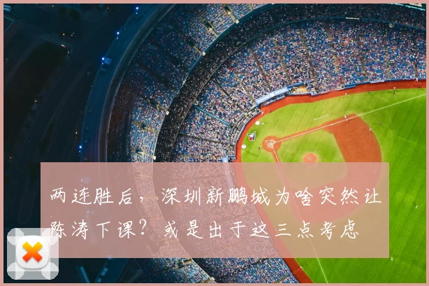 两连胜后，深圳新鹏城为啥突然让陈涛下课？或是出于这三点考虑